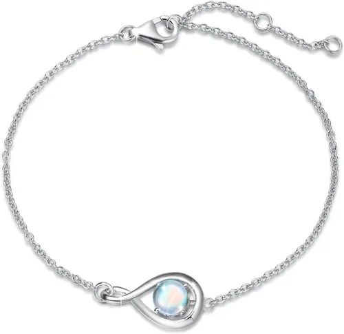 Vista 35 de FANCIME 925 Sterling Silver Infinity Birthstone Bracelets for Women abr-04