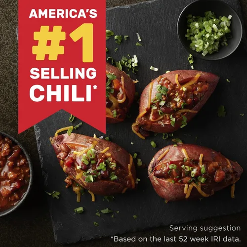 Vista 6 de HORMEL Chili Chile a base de plantas con frijoles (paquete de 12), 14 onzas, 0.78 oz de proteína por porción, sin gluten, sin huevos, sin lácteos