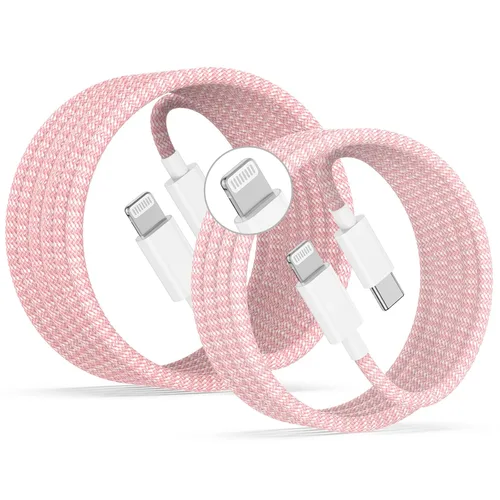 Vista 10 de Cable USB C a Lightning, paquete de 2 unidades de 6 pies + 10 pies, [certificado Apple MFi], cable de carga rápida para iPhone 14 13 12 11 Pro