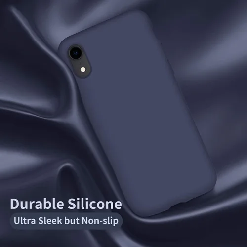 Vista 4 de Cordking - Carcasas para iPhone XR, de silicona muy delgada, a prueba de golpes, con forro de microfibra suave a prueba de rayones, de 6.1 pulgadas