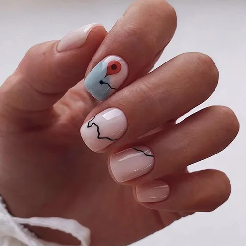 Vista 43 de Uñas postizas a presión con punta francesa, uñas postizas cuadradas cortas con diseños de cuentas de flores 3D, uñas blancas a presión, uñas Blanco