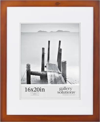 Vista 12 de Gallery Solutions - Marco de fotos negro plano de 8 x 10 pulgadas - Soporte de mesa o pared - Para fotos de 5 x 7 pulgadas con doble paspartú blanco