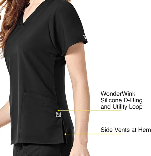 Vista 3 de WonderWink Women's Basic V-Neck Top