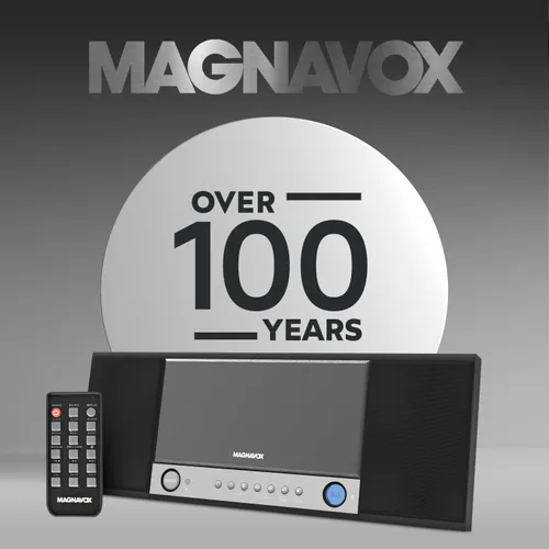 Vista 8 de Magnavox Sistema de estante de CD de 3 piezas con radio estéreo digital PLL FM