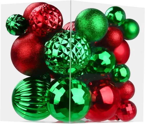 Vista 187 de Esferas pequeñas de Navidad de bronce y dorado de 1.6 pulgadas, adornos para decoración de árbol de Navidad, bolas colgantes inastillables
