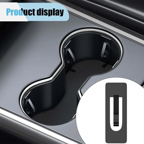 Vista 5 de Limitador de posición de portavasos de automóvil, almohadilla para portavasos con autoadhesivo, inserto de ranura para taza antivibración
