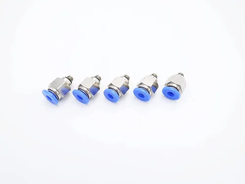 Vista 26 de Conexión de conexión de 1/2" OD x 1/2" macho NPT rosca, línea de agua recta macho neumática, conectores de empuje rápido (paquete de 4)