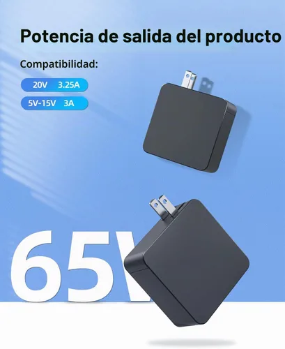 Vista 6 de Superer Cargador para portátil Samsung, USB C 65 W, compatible con Galaxy Book Pro 360, Chromebook 4 4+, Notebook 9 Pen Pro NP950QDB NP930XDB Negro