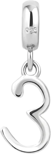 Vista 2 de LovelyCharms - Abalorio de plata de ley 925, diseño de letra del alfabeto