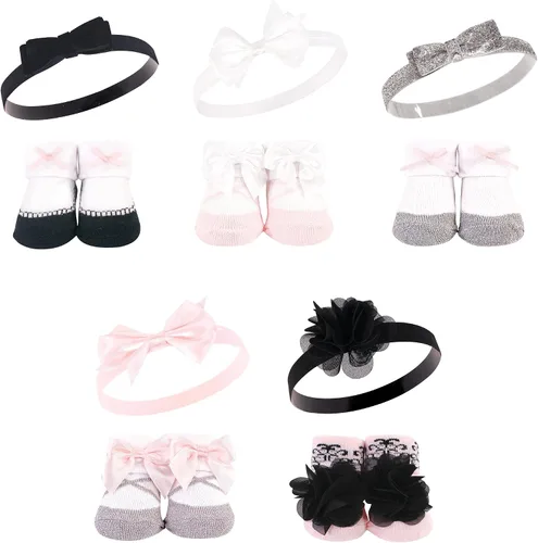Vista 62 de Hudson Baby Conjunto de regalo de diadema y calcetines para niña