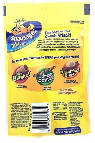 Vista 2 de Bocadillos para perros - Sabor a carne y queso - Peso neto 4.5 oz (128 g) - Paquete de 2