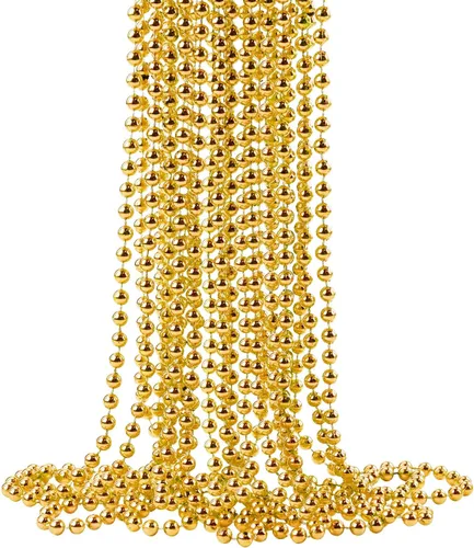 Vista 18 de ZZYFGH 12 Collares de Cuentas Negras, Collares de Cuentas de Navidad de 33'' 7mm, Disfraz de Collar de Cuentas de Mardi Gras Navidad, Accesorios
