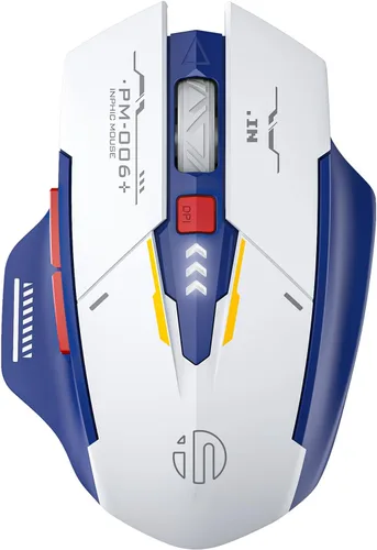 Vista 7 de INPHIC - Ratón inalámbrico recargable silencioso actualizado, 12800 DPI para juegos Tri-Mode 2.4G/Type-C Wired/Bluetooth Wireless Gaming Mouse