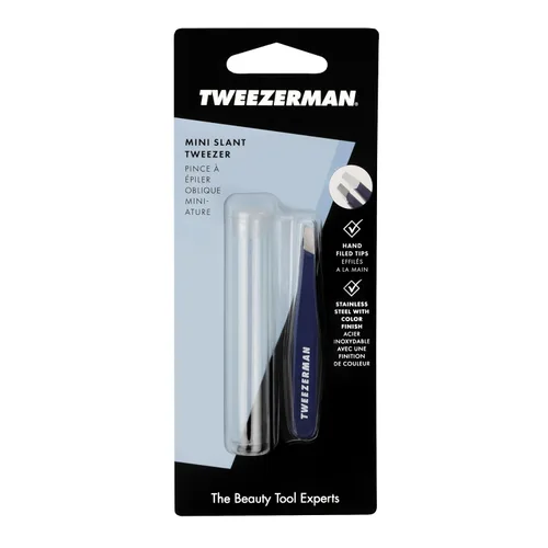 Vista 7 de Tweezerman Mini pinzas inclinadas exclusivas de noche azul