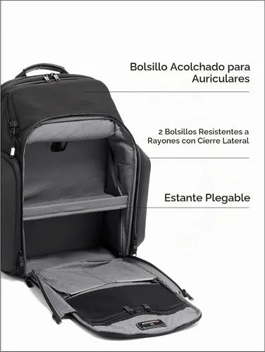 Vista 5 de TUMI Alpha Bravo Esports Pro Mochila grande, se adapta a portátiles de 15