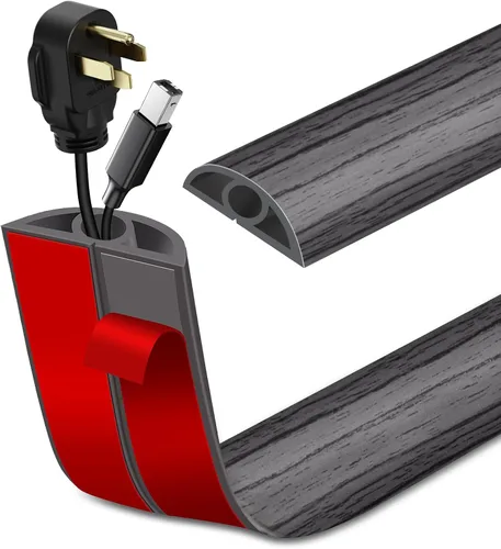 Vista 22 de Cubierta de Cable para Piso Autoadhesiva Ocultador de Cables Cubiertas de Cable de Extensión para Piso Protector de Cable de Alimentación para Piso