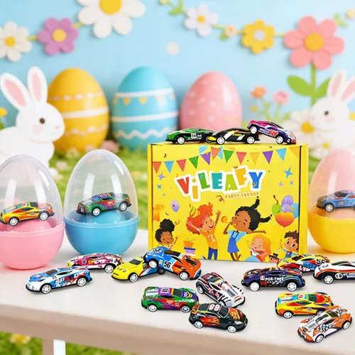 Vista 6 de Vileafy 30 autos de juguete para niños, mini recuerdos de fiesta de autos