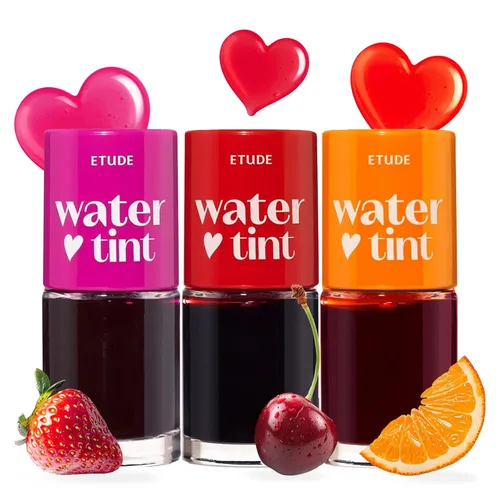 Vista 10 de ETUDE Dear Darling Water Tint, Cherry Ade, juego de 3 tintes labiales, 0.23 onzas x 3 3 Ade cereza