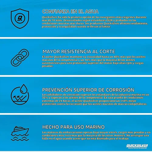 Vista 4 de Aceite de motor marino Quicksilver 10W-30