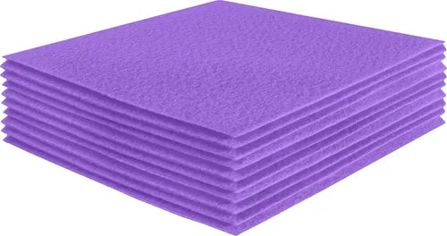 Vista 241 de FabricLA Hojas de fieltro acrílico para manualidades, cuadrados de fieltro precortados suaves de 4 x 4 pulgadas (3.9 in x 3.9 in), utiliza hojas