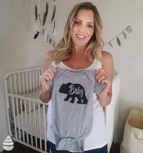 Vista 2 de Baby Bear - Divertidas camisas infantiles para niños y niñas, recién nacidos, enredadera para la familia, Gris claro jaspeado