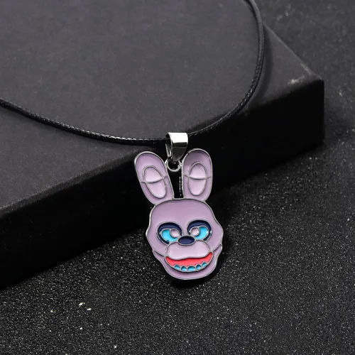 Vista 6 de SONGCHANGJEWELRY FNAF - Collar de seguridad de Freddy's - Colgante de disfraz de Fazbear Nights - Coleccionistas de Cospalay para fanáticos