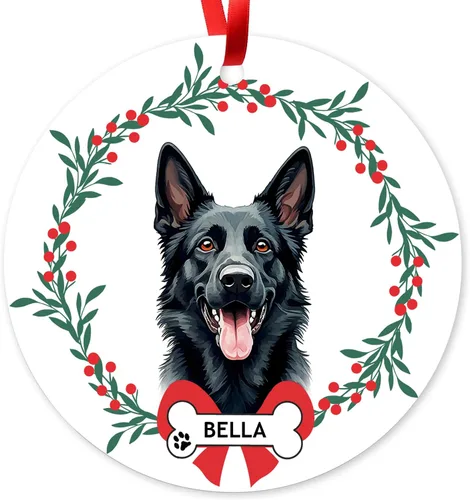 Vista 28 de Adorno de Navidad personalizado de Beagle, adorno personalizado con nombre de mascota, regalos para los amantes de los perros Beagle, decoración