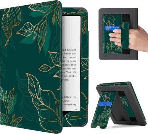 Vista 46 de CoBak Funda con soporte para Kindle Paperwhite - Funda de piel sintética duradera con función de apagado y encendido automático, ranura