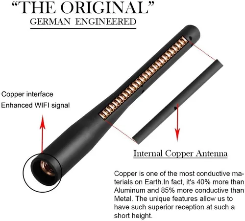Vista 4 de VOFONO - Antena corta compatible con Mini Cooper 2000-2025, accesorios para Mini Cooper, mástil de antena de 11.4 cm de reemplazo