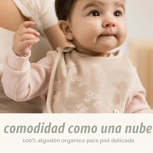Vista 4 de Burt's Bees Baby Baberos unisex para bebé, trapos de baba de hombro de solapa, 100% algodón orgánico con baberos absorbentes de toalla de rizo A