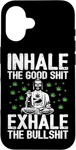 Vista 32 de Inhale Good Shit Exhale Bullshit - Weed Cannabis - 420 Case for iPhone 17