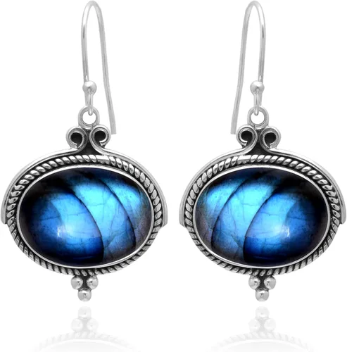 Vista 37 de Veracity Jewelry - Aretes de plata de ley con piedras preciosas para mujeres y niñas, regalo para su cumpleaños, aniversario, esposa, mamá, novia