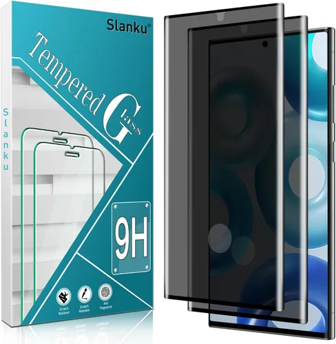 Vista 8 de Slanku Protector de pantalla para Samsung Galaxy S22 Ultra Privacy Glass 3D Negro