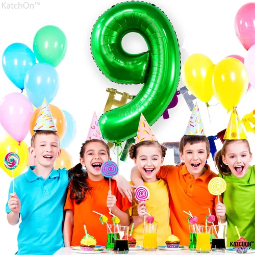 Vista 505 de KatchOn Globo negro del número 1 de 40 pulgadas, globo de feliz cumpleaños Large Mylar Number One Balloon for 1st Birthday Decorations, Foil