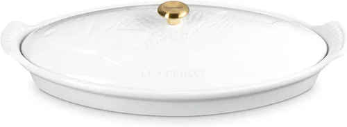 Vista 10 de Le Creuset - Cacerola de cerámica Heritage para pescado, 1.7 cuartos de galón, Marsella