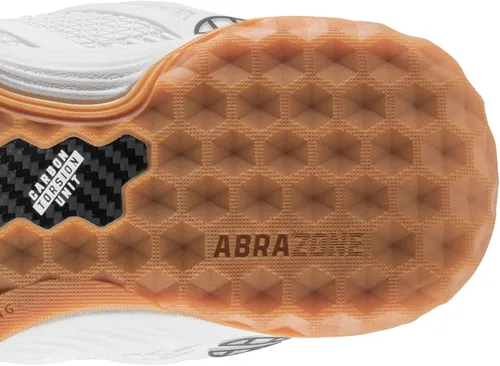 Vista 4 de UNSQUASHABLE Tour-TEC Zapatos de calabaza blancos, diseñados y probados específicamente para el juego de Squash, el zapato de calabaza especializado