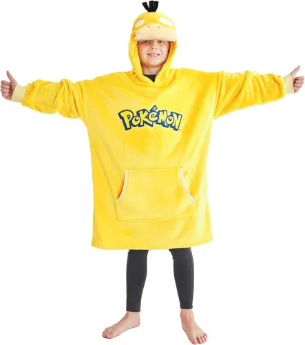 Vista 10 de Sudadera con capucha y manta de Pokémon para niños y adolescentes, sudadera con capucha extragrande de forro polar portátil, manta con capucha