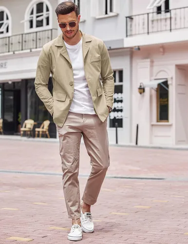 Vista 2 de COOFANDY Men's Linen Cotton Casual Suits Blazer Jackets Lightweight Sports Coats