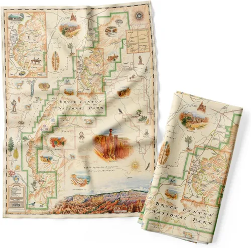 Vista 40 de Xplorer Maps 1000 Islands Map - Toalla decorativa de harina para cocina, 100% algodón, 18 x 24 pulgadas