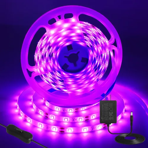 Vista 18 de Resistente al agua IP65, tira de luz LED flexible impermeable de 12 V, tiras de luz LED cortables de 16.4 pies, 300 unidades de cadena de Blanco