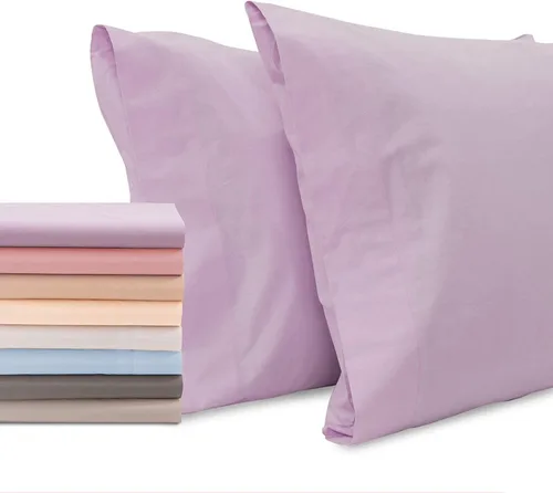 Vista 19 de Superity Linen Pillow Cases Queen Size - Open Enclosure - 2 Pack - 100% Soft and Comfortable Premium Cotton - Beige