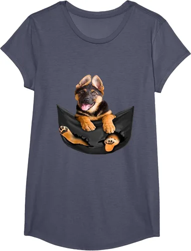 Vista 13 de Dog Lovers Gifts - Camiseta divertida con cara de perro con bolsillo, Negro, S