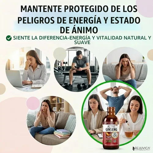 Vista 6 de Ginseng activo Panax rojo coreano con Ginsenósidos naturales - Solución líquida avanzada totalmente natural para una absorción 2 veces mayor - Apoya