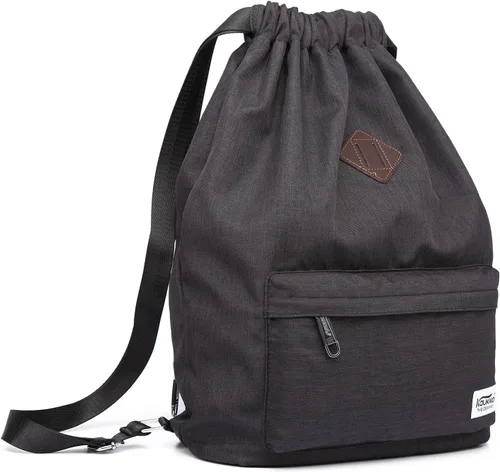 Vista 3 de KAUKKO Mochila deportiva con cordón para gimnasio, yoga, mochila de hombro para hombres y mujeres, L, Mochilas Daypack