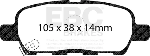 Vista 2 de EBC Brakes DP61955 Serie 6000 Greenstuff Pastilla de freno para camiones y SUV