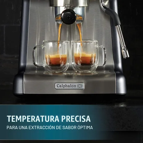 Vista 3 de Calphalon BVCLECMP1 Temp iQ - Máquina de café expreso con varita de vapor, acero inoxidable