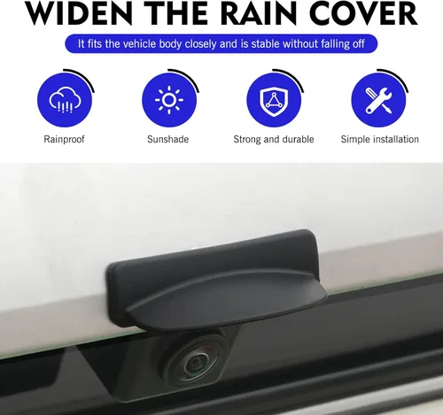Vista 4 de Cubierta antirlluvia para cámara de visión trasera de automóvil, protector de lluvia de silicona para cámara de respaldo de automóvil, cubierta