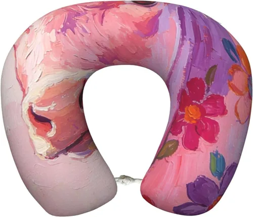 Vista 16 de Ergonomic Memory Foam Neck Support Travel Airplane Pillow Pattern (1553)
