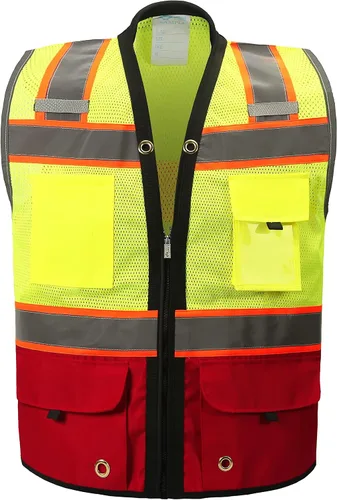 Vista 11 de Shine Bright Chaleco de seguridad – Alta visibilidad con correas reflectantes y bolsillos – Premium, suave, duradero y transpirable