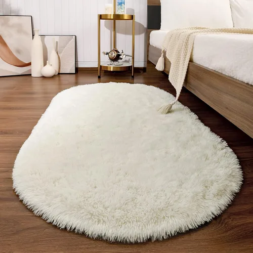 Vista 17 de Softlife Alfombras Esponjosas para Dormitorio, Alfombra de Área Peluda Bonita para Niñas y Niños Habitación de Bebé Decoración del Hogar, 2 x 5 Pies